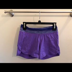 ivivva girls long purple shorts!! LIKE NEW